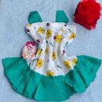 Sleeveless Strap Baby Princess Print Girls Outfit Toddler Girls