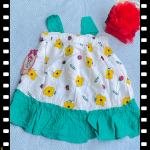 Sleeveless Strap Baby Princess Print Girls Outfit Toddler Girls