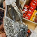 Silver Princess High Heels for Girls