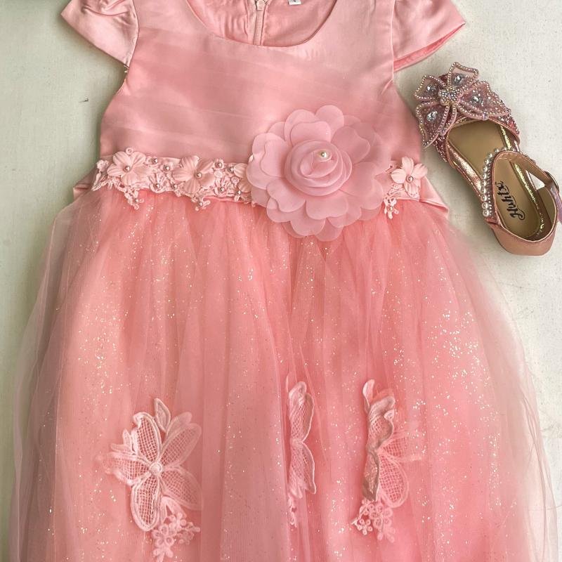 Pink Baby Girl Party Ball Dress