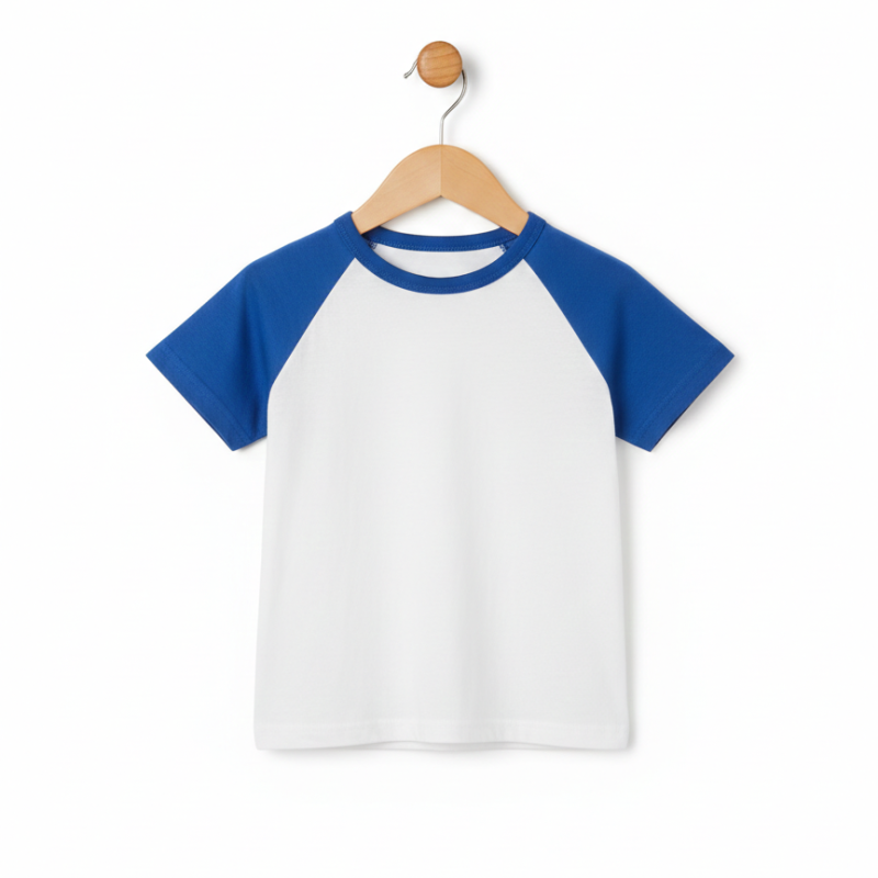 white and blue top