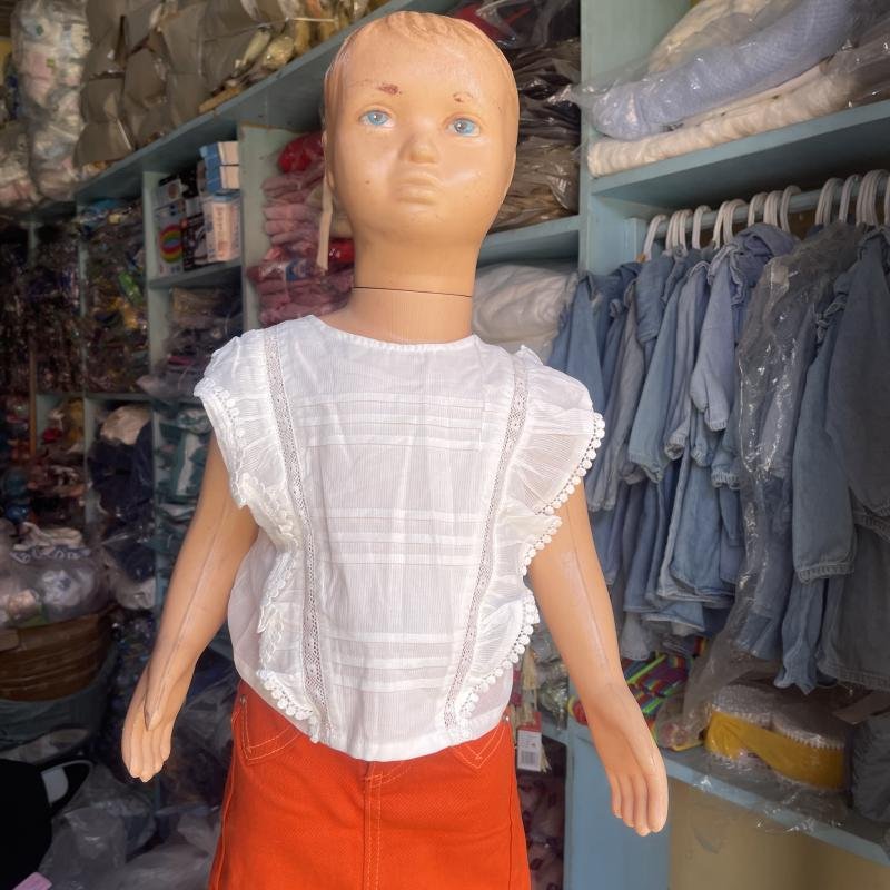 orange jean skirt size 18