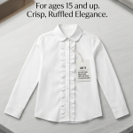White ruffled shirt 15 years