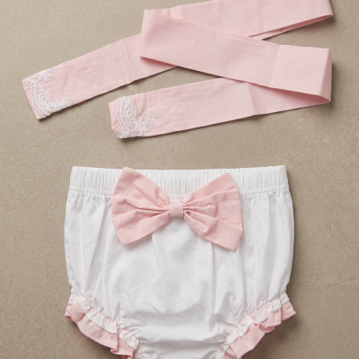 Fancy pant and bow 6-9 months
