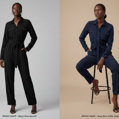 girl's button front jumpsuit