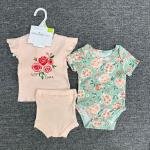 Baby girl's three-piece clothing set