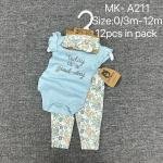 Rabbit Bear baby girl 3-piece set