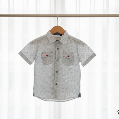 Polka dot button down shirt