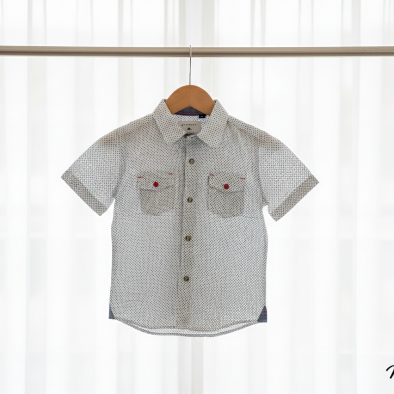 Polka dot button down shirt