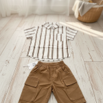 pinstripe shirt and matching cargo short