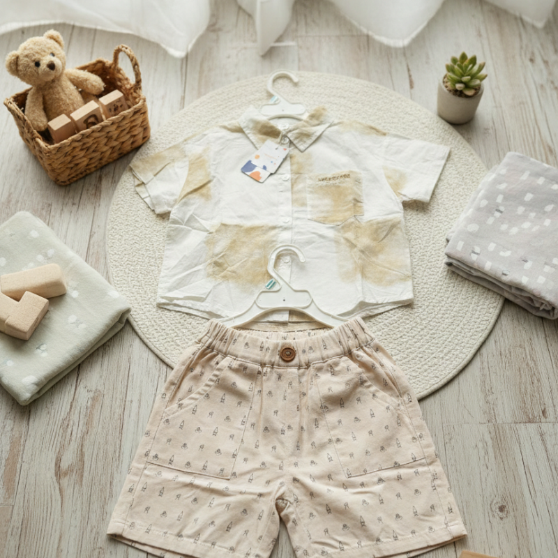 shoort sleeve shirt and a matching short