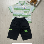 green shirt and cargo short