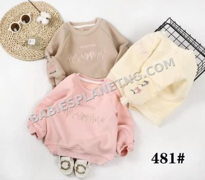 Children's long-sleeved distressed sweatshirts