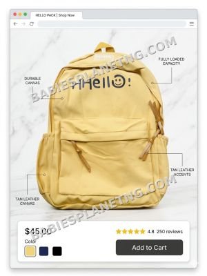 Hello! Yellow Backpack