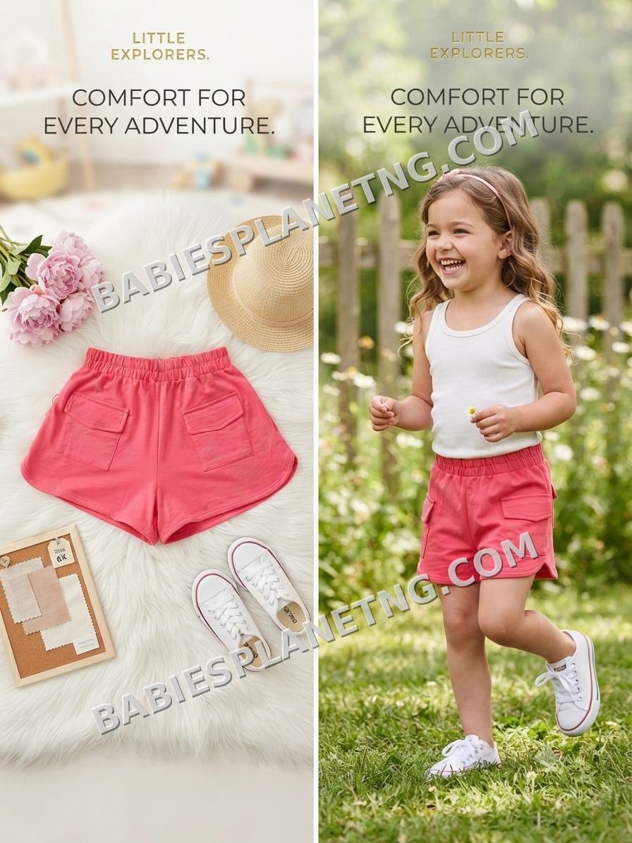 Toddler Pink Shorts with Pockets