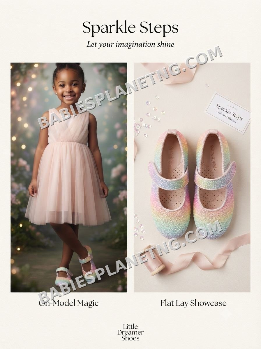 Little Girls' Sparkle Rainbow Flats shoe