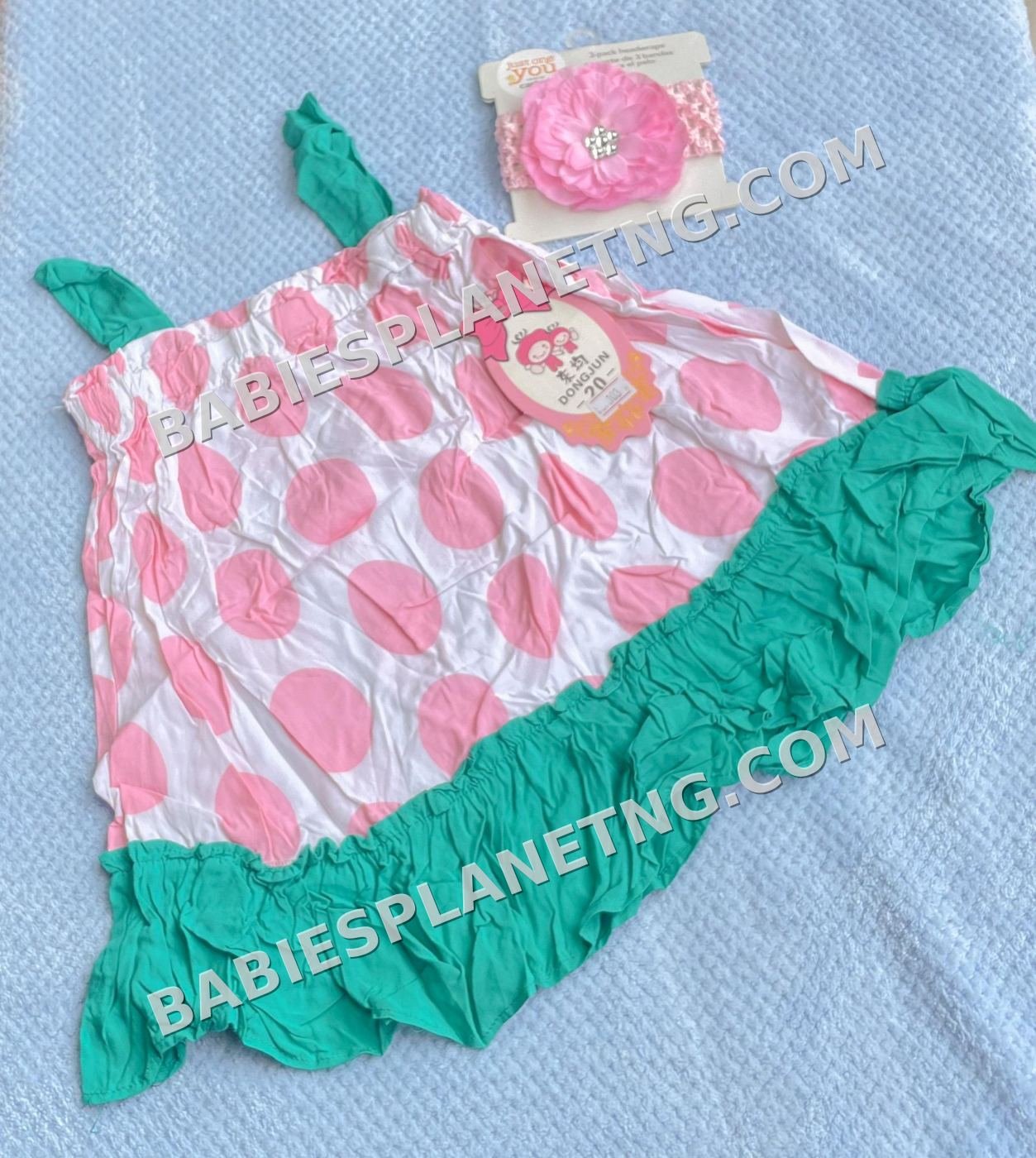 Sleeveless Strap Baby Princess Print Girls Outfit Toddler Girls
