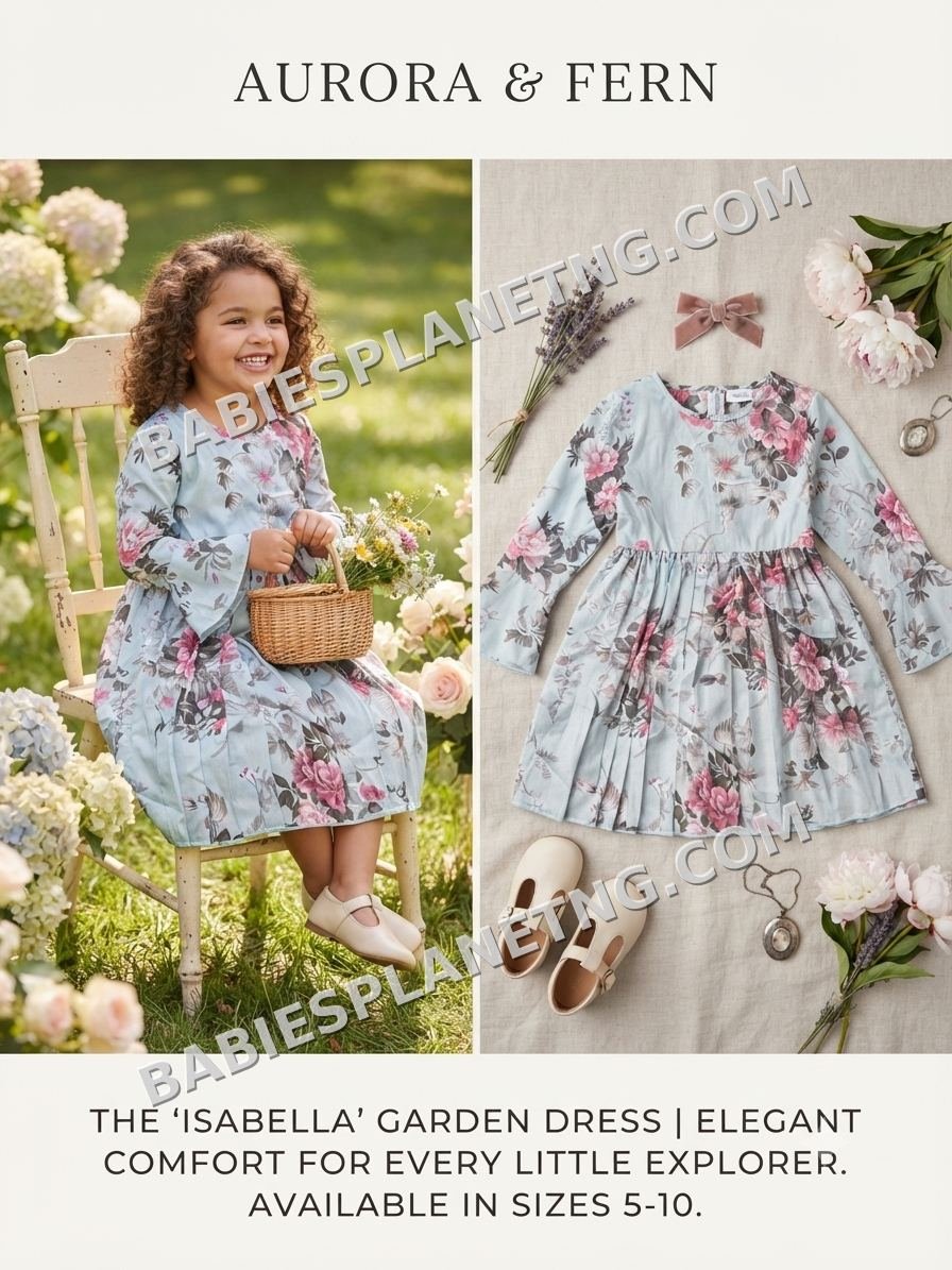 Kids' Elegant Floral Dress