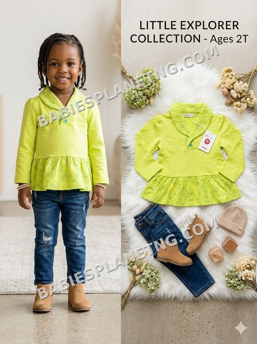 Peplum Sleeve Top for Girls