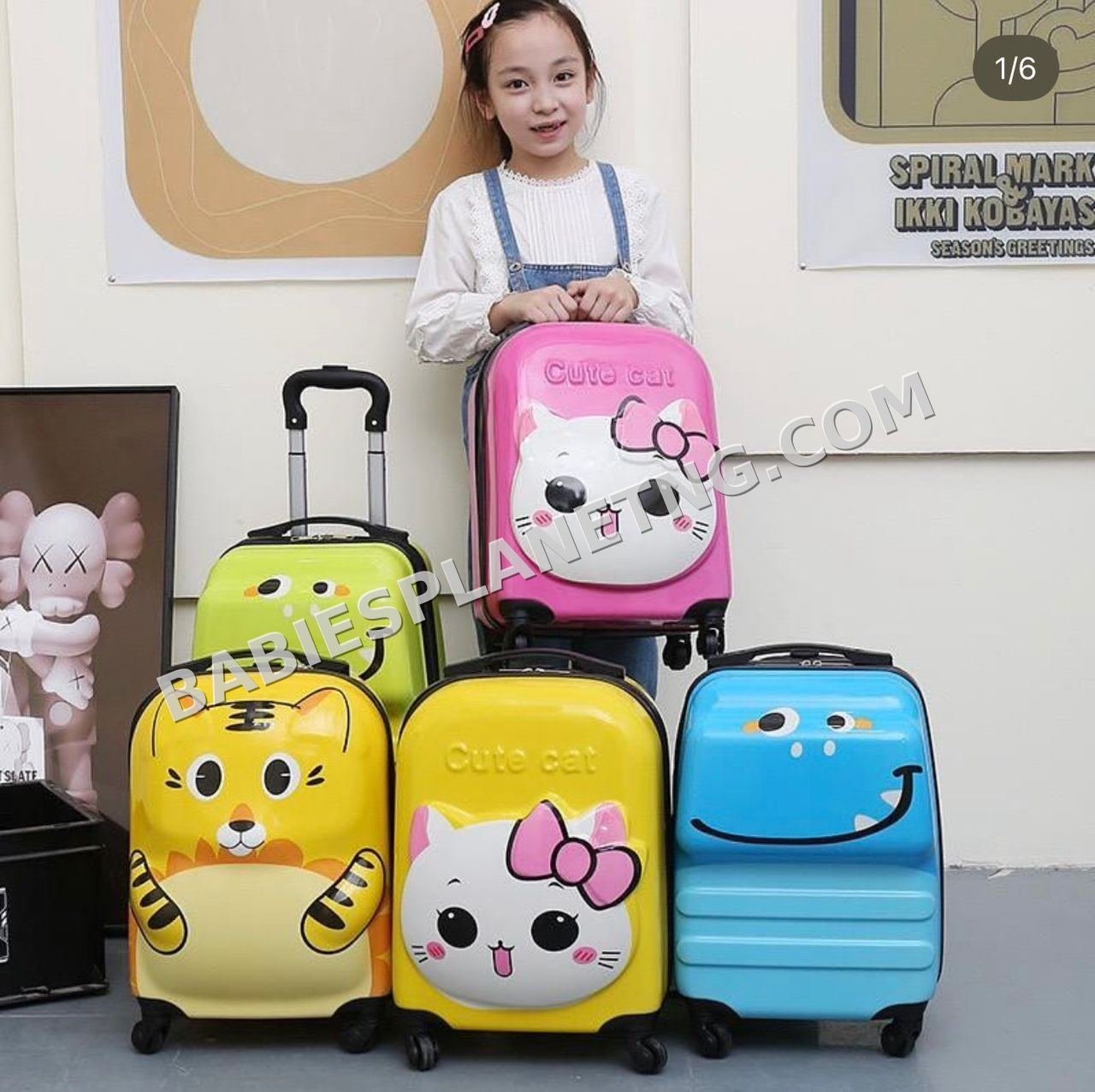 Kids Cartoon Character Travel Suitcase