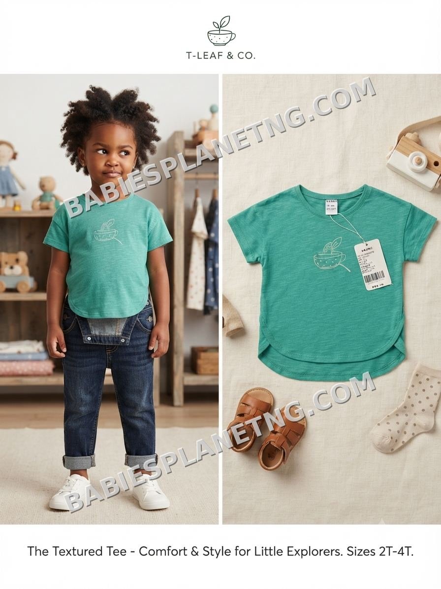 Child's Textured Short Sleeve Top