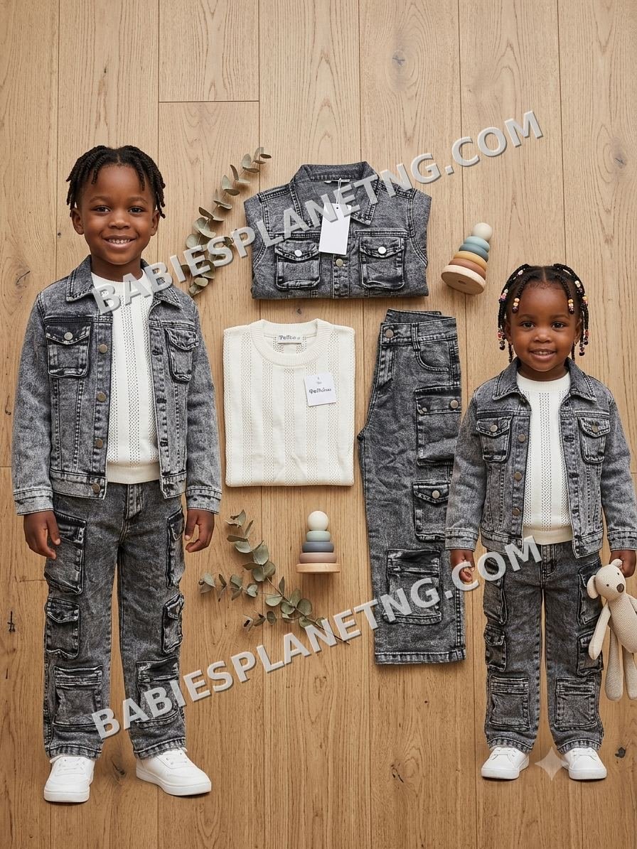 3 piece unisex Denim set