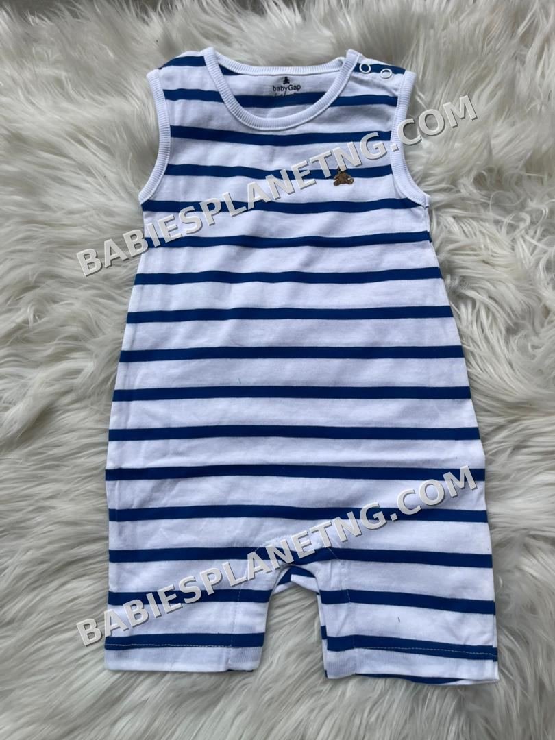 Toddler Navy Stripe Sleeveless Romper