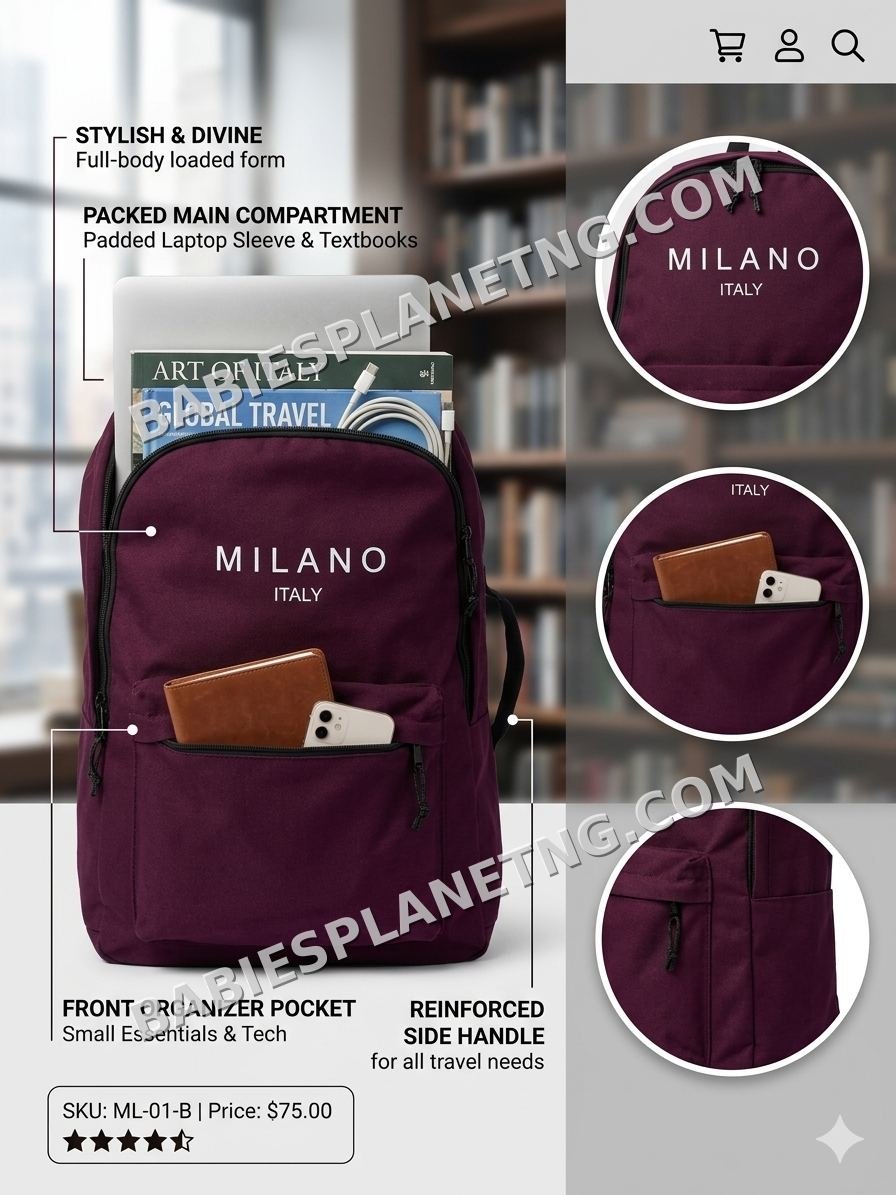 Milano Italy Stylish Travel Bag