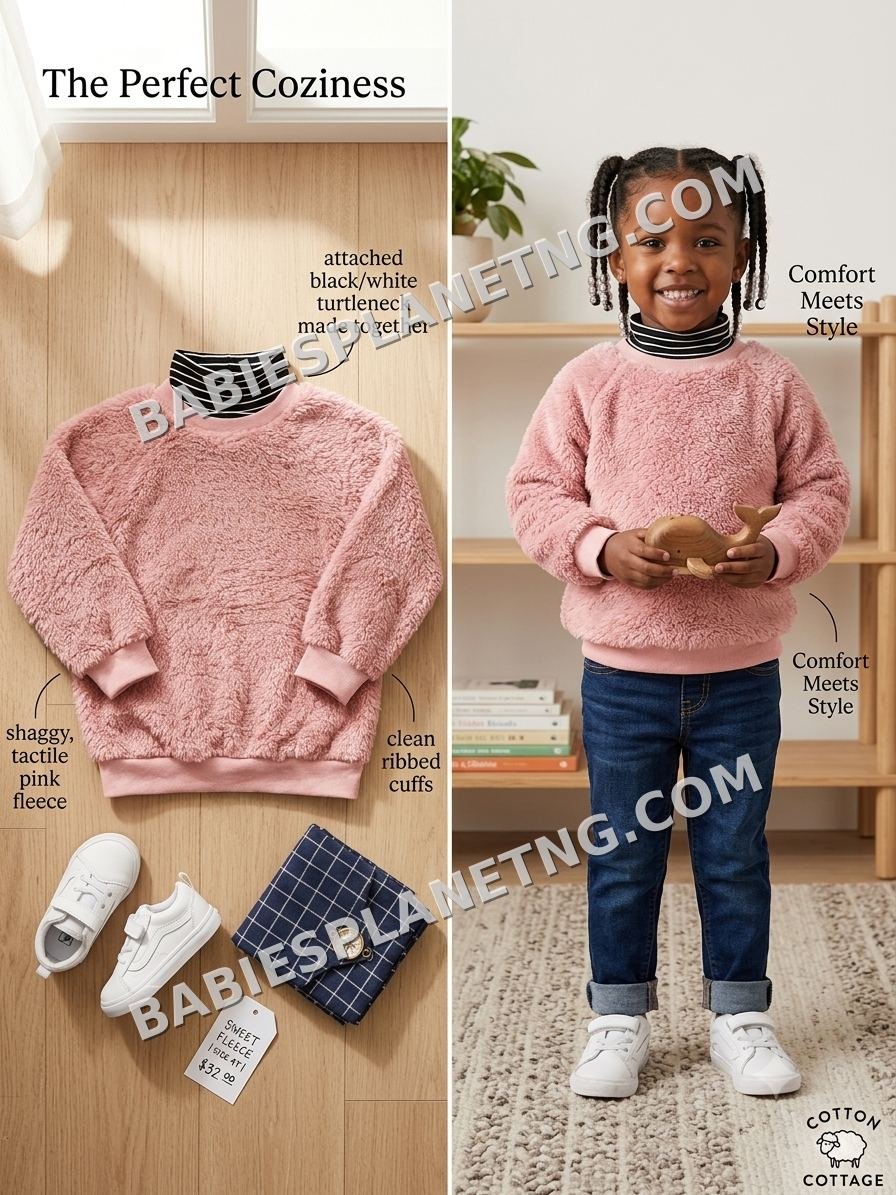 Fleece mock neck top