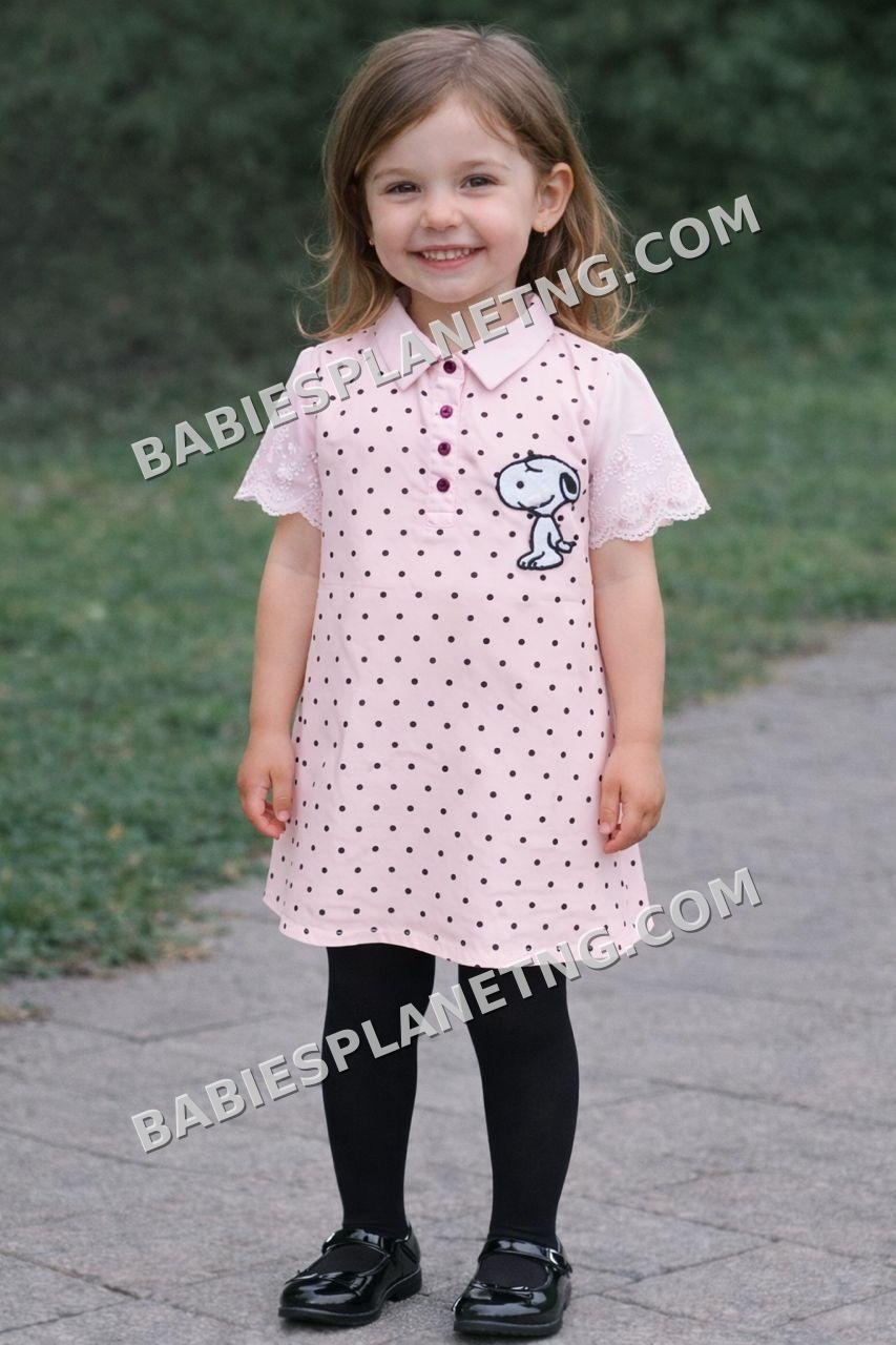 Toddler Girls Polka Dot Snoopy Dress