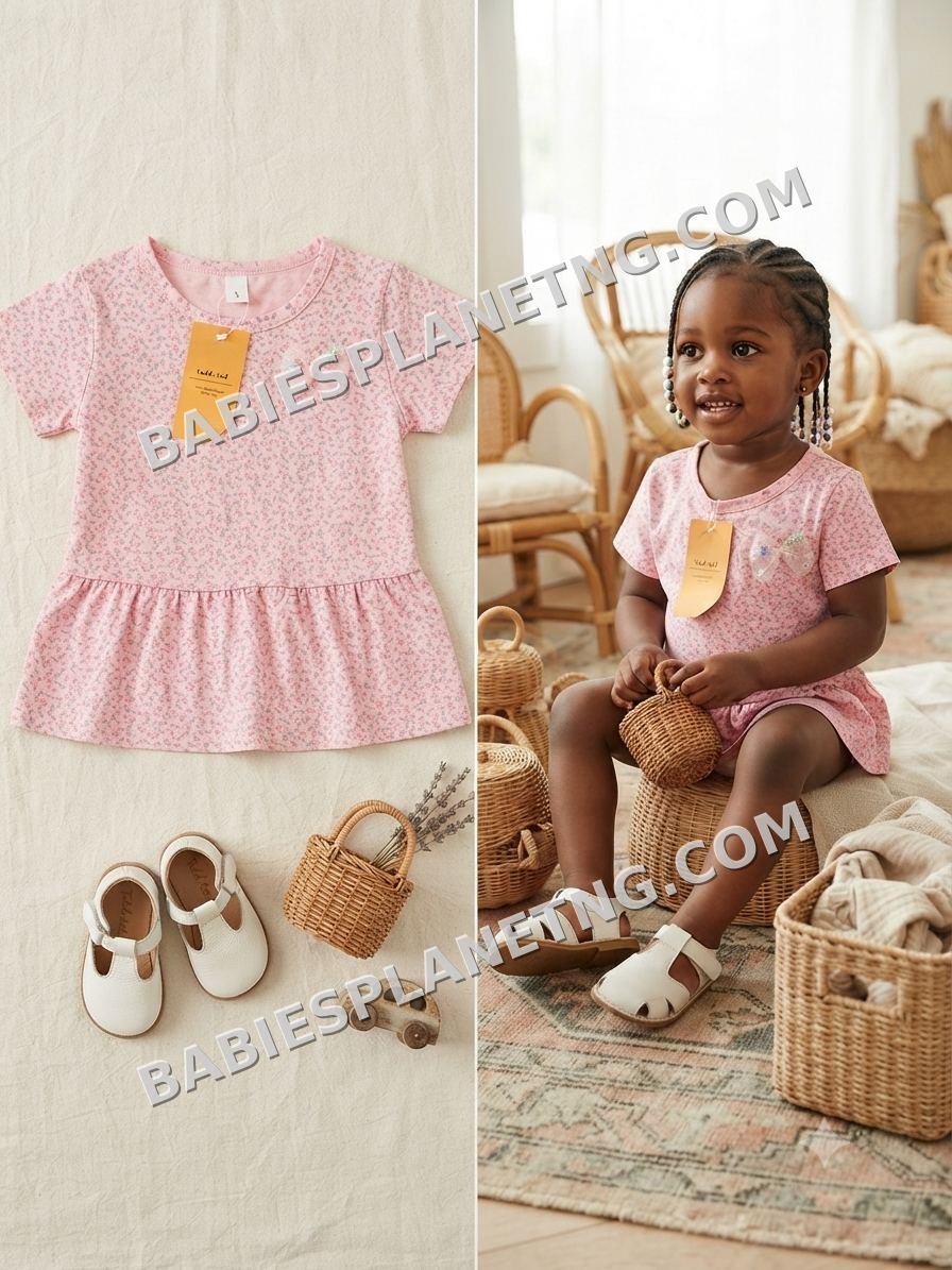 Toddler Girl's Floral Peplum Top