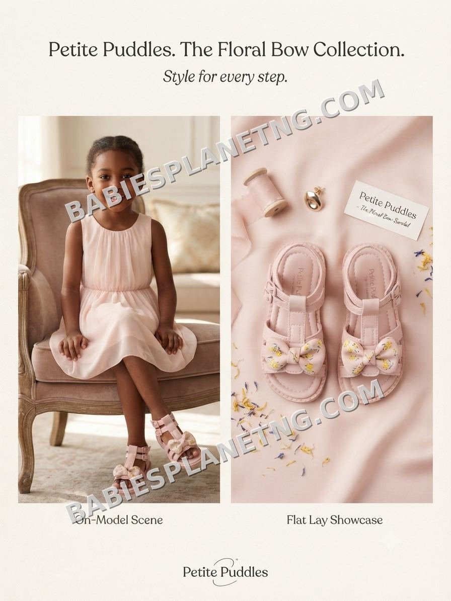 Girls' Floral Bow Sandals