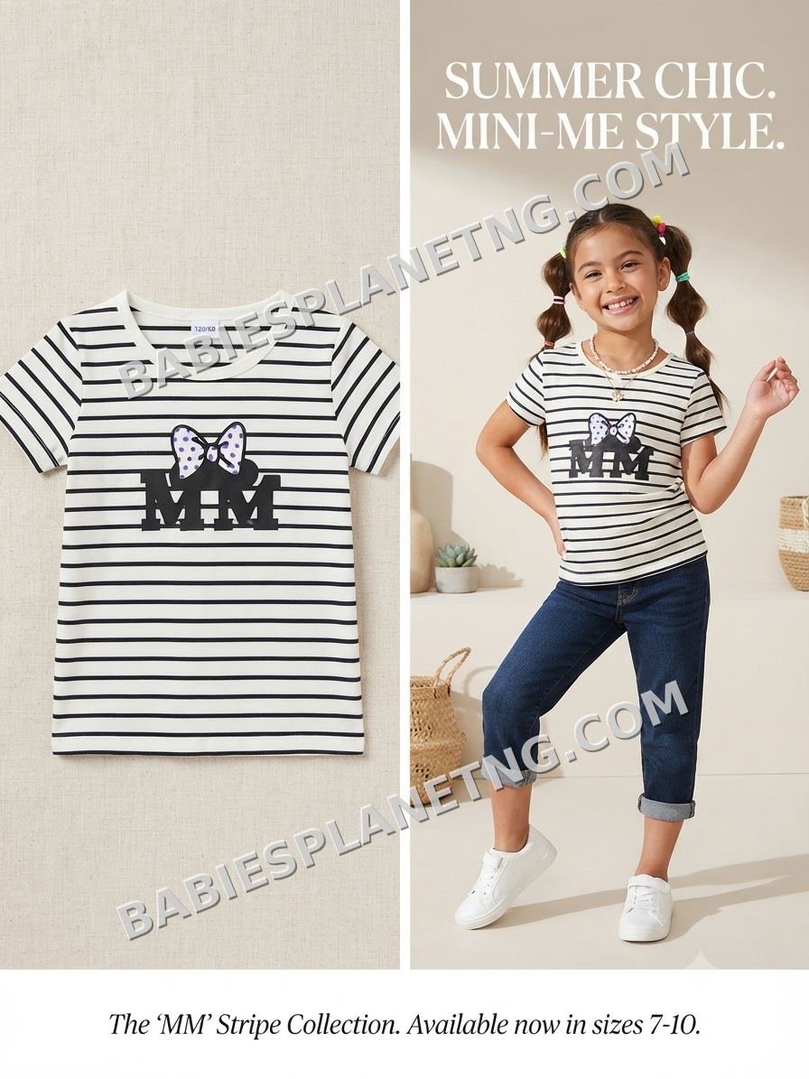 Girls' Casual Striped Top