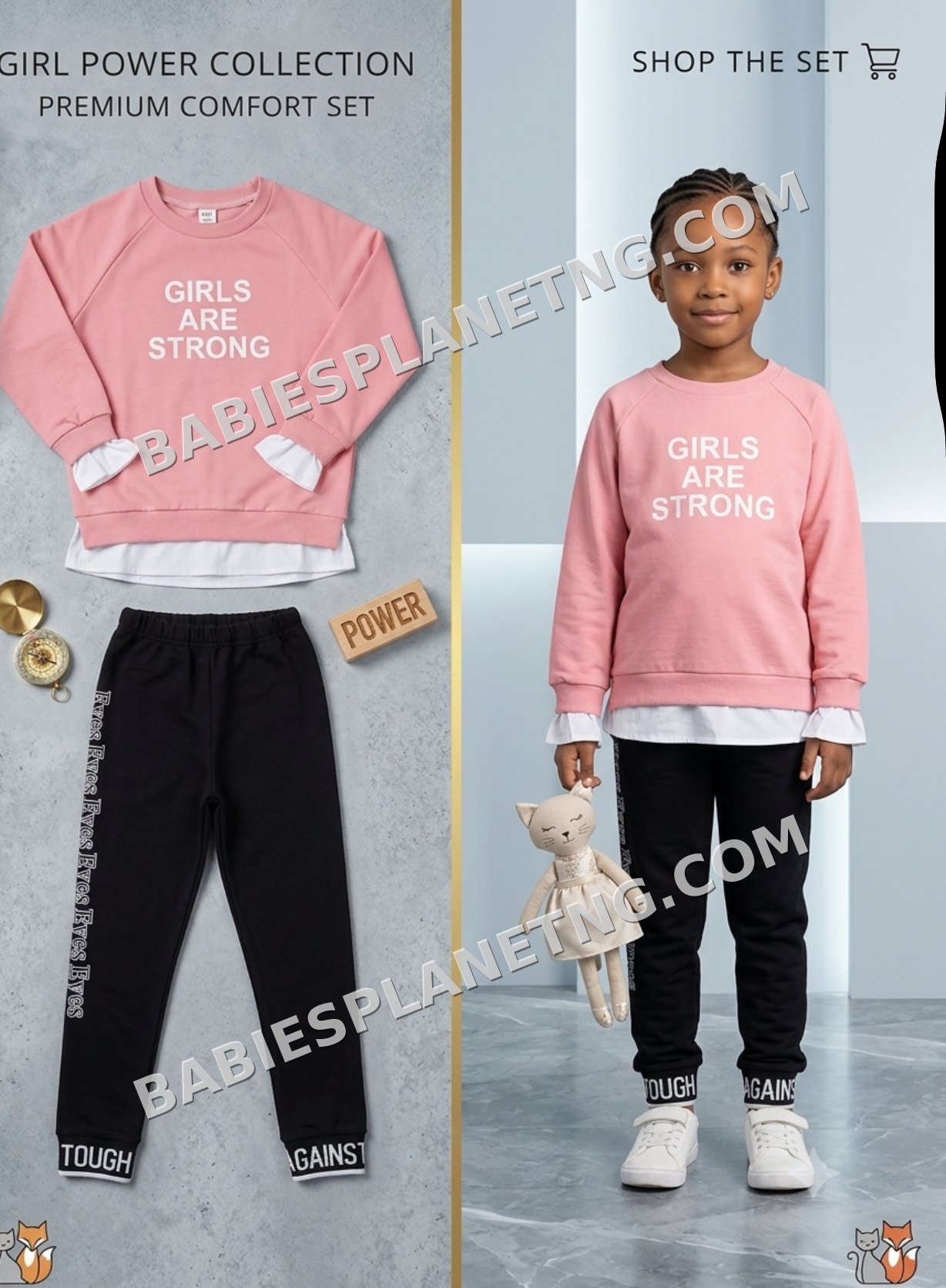 Toddler Girls' Graphic Sweatshirt and Pant Set/two piece
