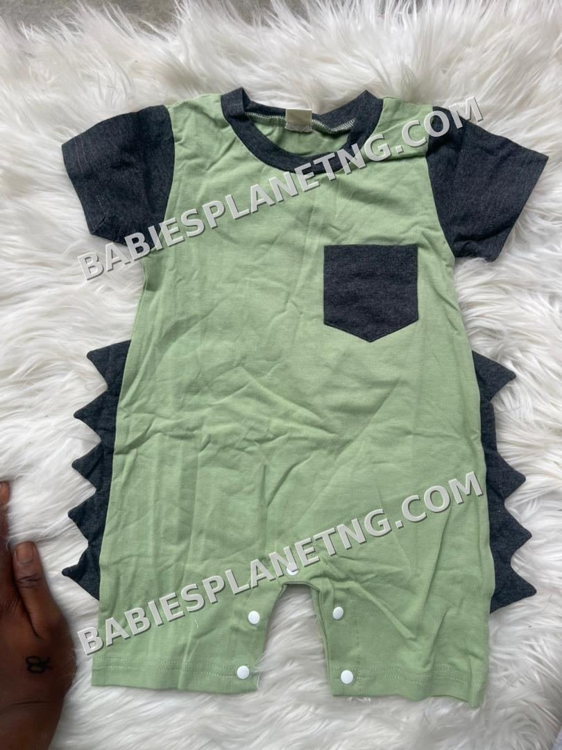Baby Green Short Sleeve Romper