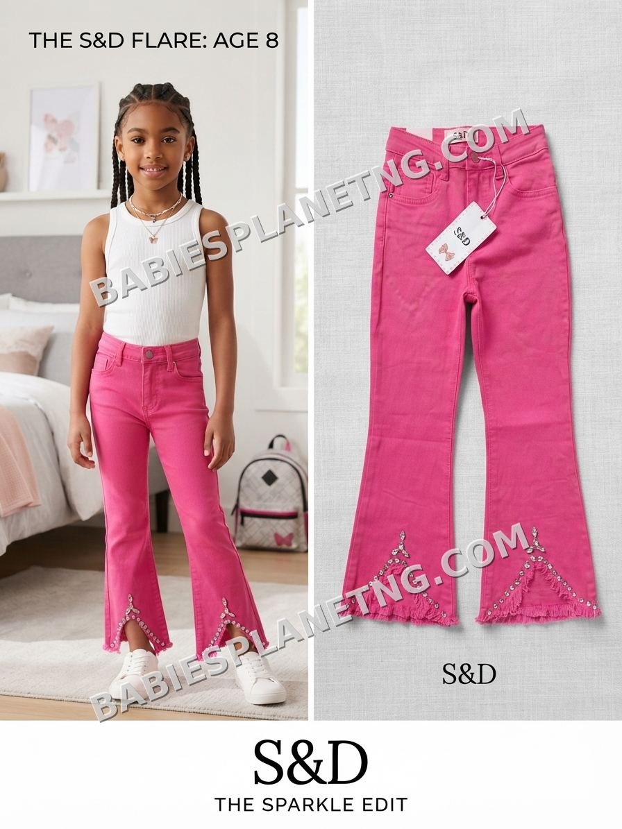 Girls' Embellished Flared jeans