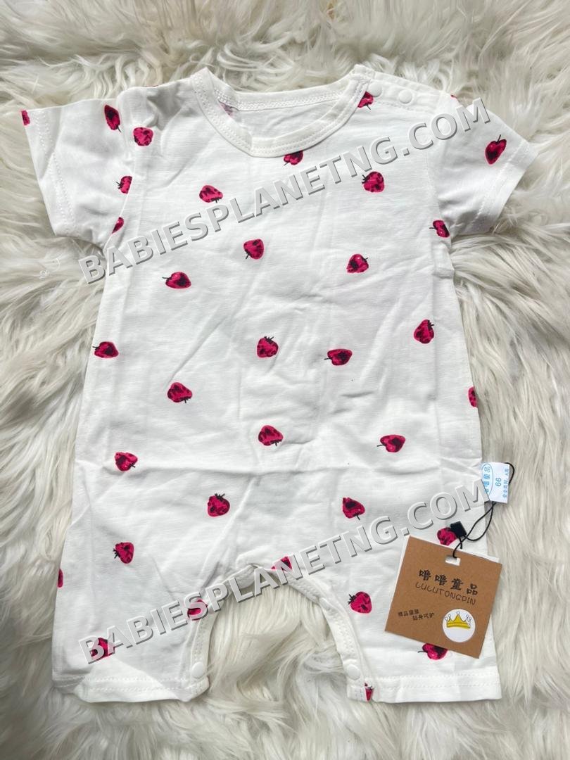Baby Strawberry Print Romper