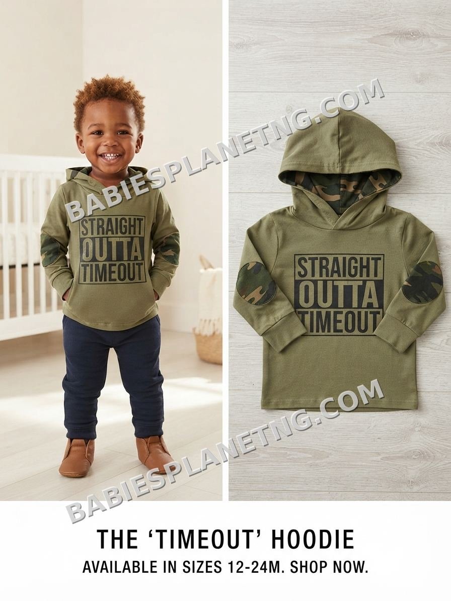 Kids' 'Timeout' Graphic Hoodie