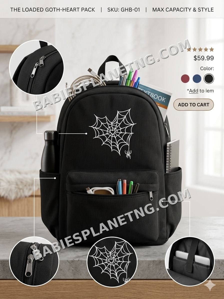 Spider Web Design Student Backpack