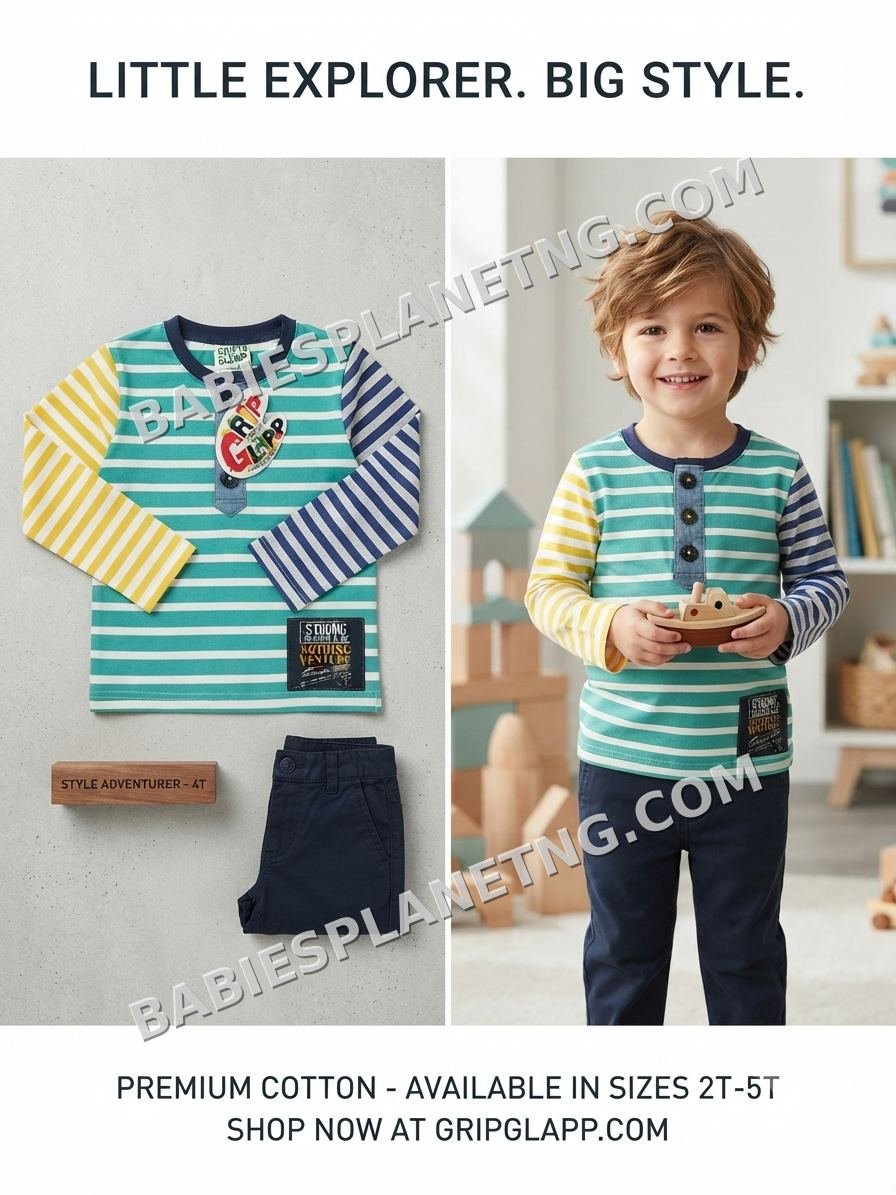 Little Boy's Striped Cotton Shirt/top