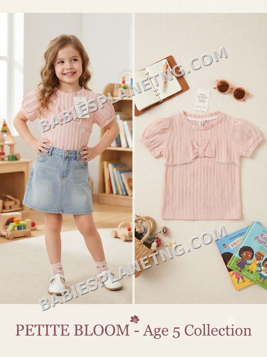Kids' Short Sleeve Ruffled Top