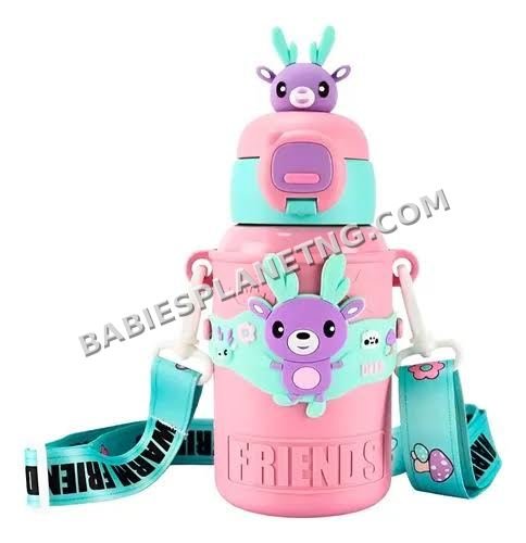 Reindeer Design Water Bottle for Kids