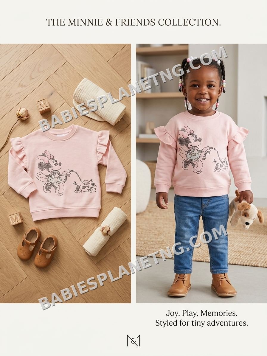 Girls Pink Disney Character Sweatshirt
