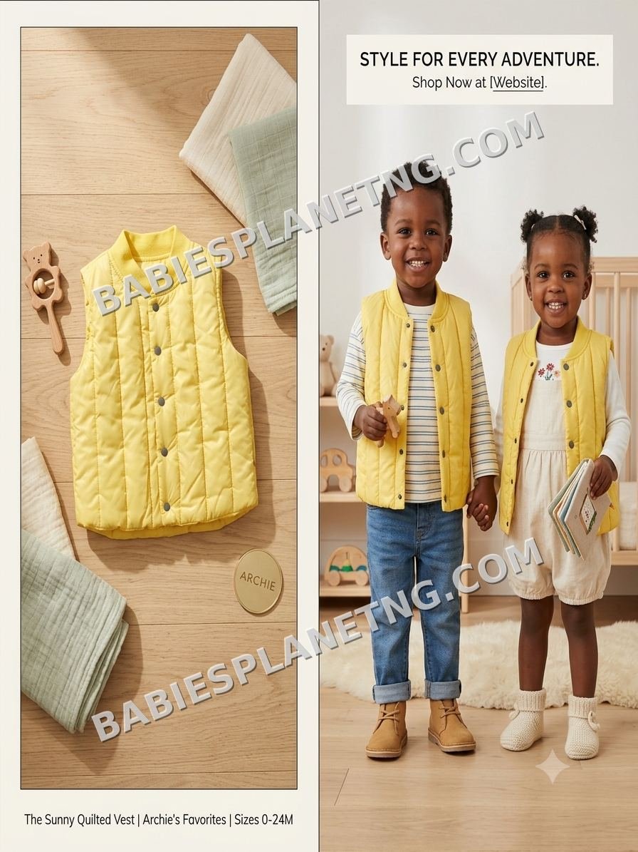 Yellow puff jacket