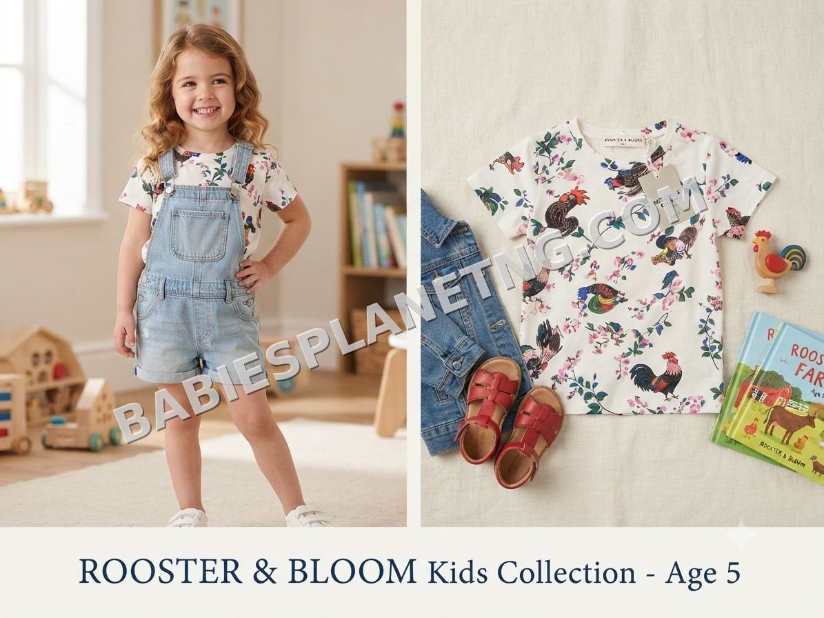 Short Sleeve Rooster Print Top