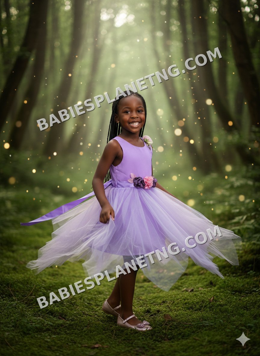 Lavender Tulle Party Gown