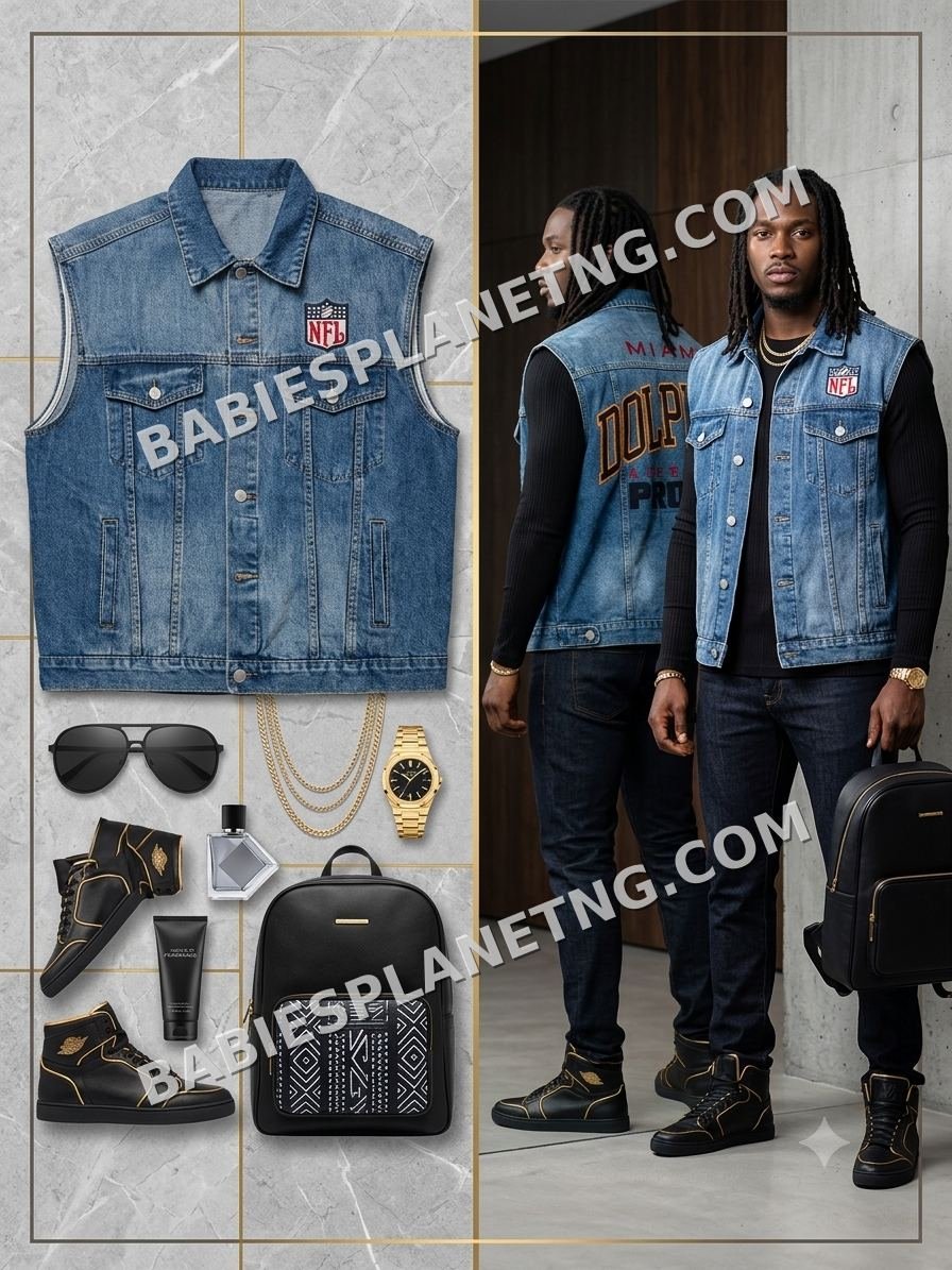 Denim Sleeveless Jacket For Men