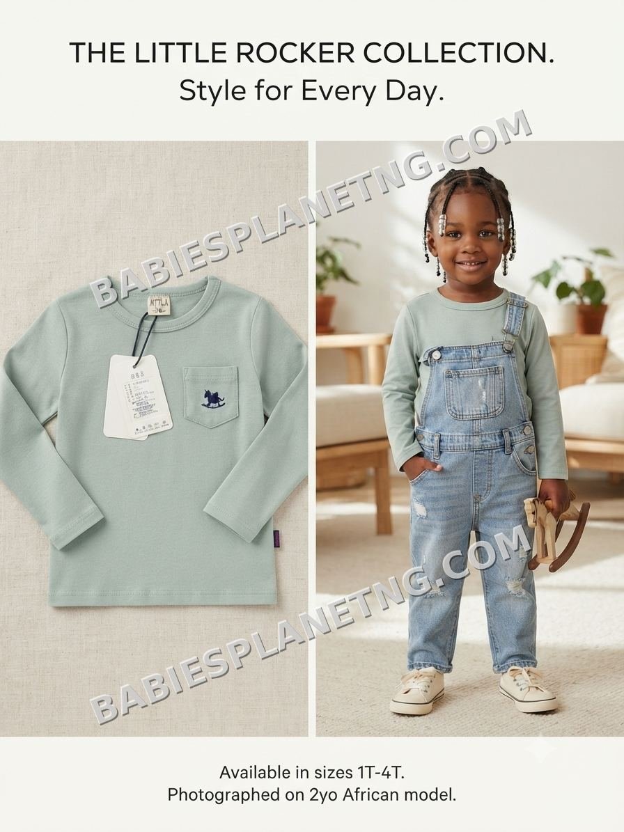 Kids Casual Rocking Horse Pocket Top