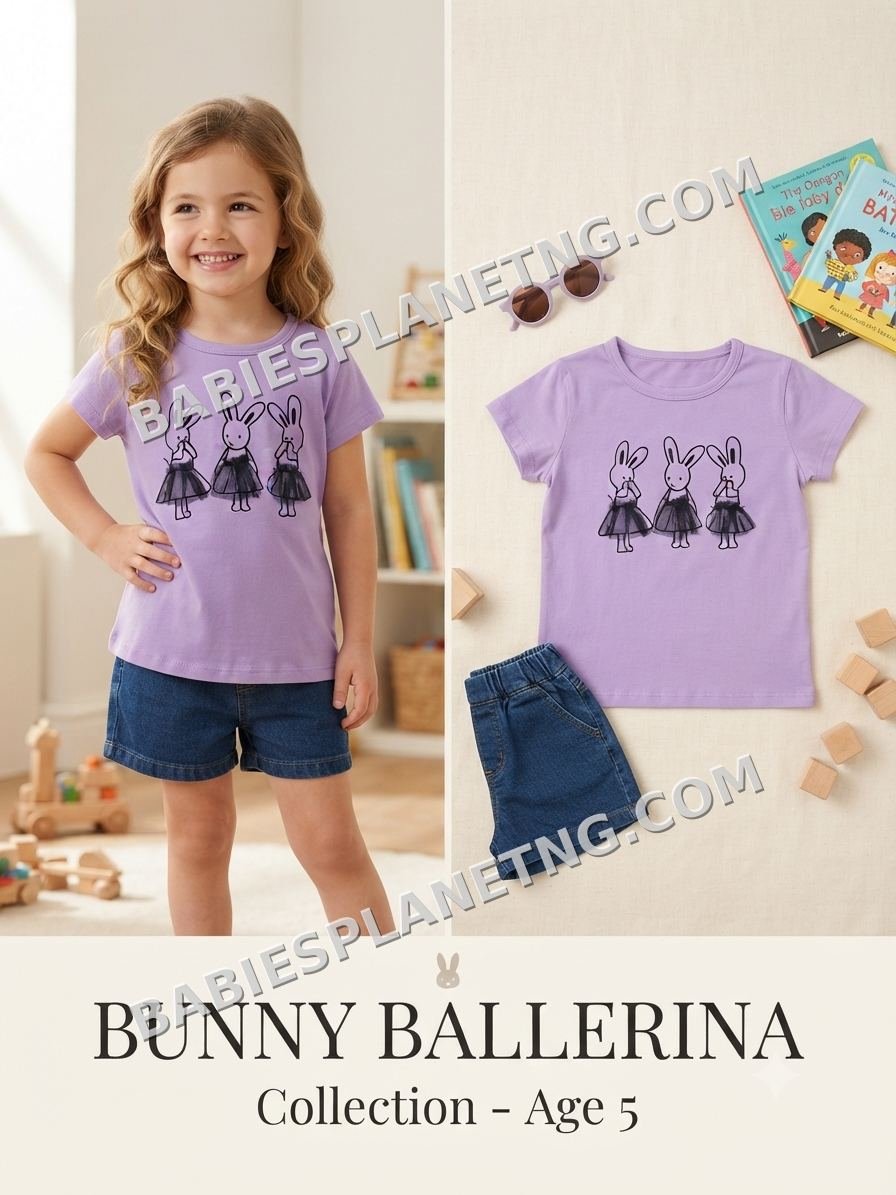 Toddler Bunny Ballerina Purple Top