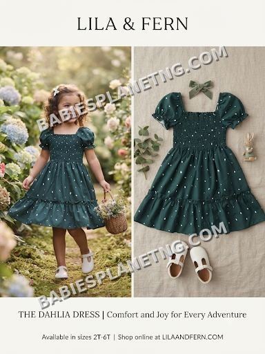 Kids' Casual Floral Ruffle Dress